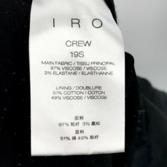 Iro Crew Jumpsuit 8 Slit Open Back Crop Wide Leg - Picture 10 of 14